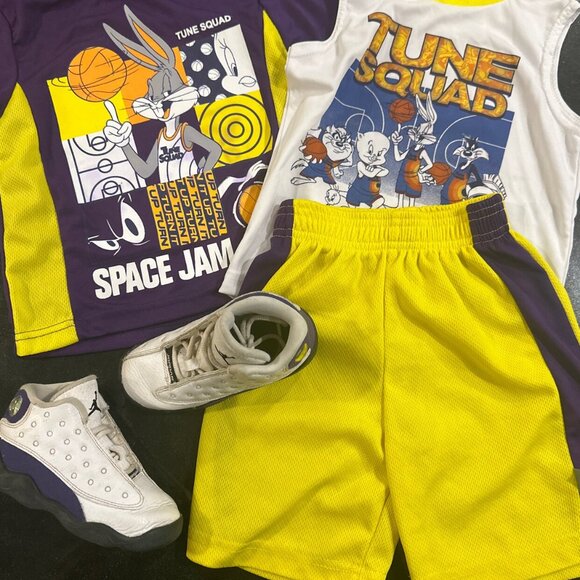 Space Jam Legacy Collection w/ Air Jordan 13 Retro TD Purple/Yellow - Picture 1 of 11